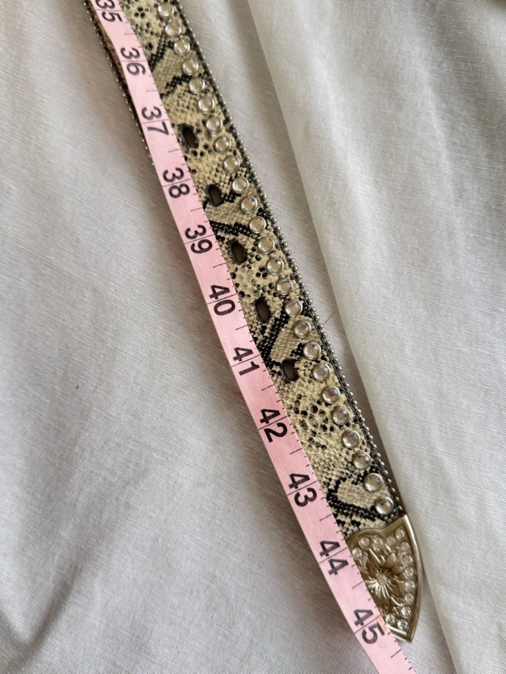 Blazin Roxx Western Star Belt Silver Rhinestone Crystal Snake Scallop Large NWOT - Picture 7 of 11